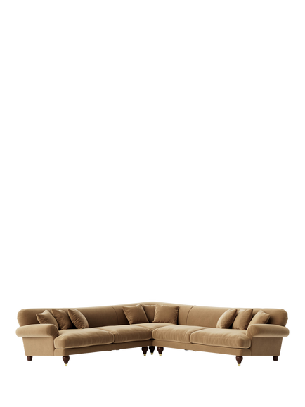 Swoon Willows 5 Seater Corner Sofa, Easy Velvet Buiscuit
