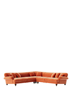 Swoon Willows 5 Seater Corner Sofa, Easy Velvet Burnt Orange