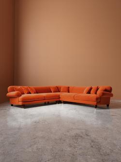 Swoon Willows 5 Seater Corner Sofa - view 2, Easy Velvet Burnt Orange