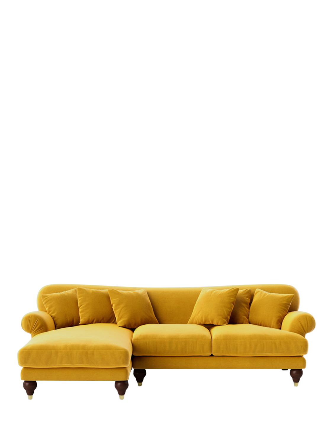 Willows Range, Swoon Willows Grand 4 Seater LHF Corner End Sofa, Easy Velvet Tumeric