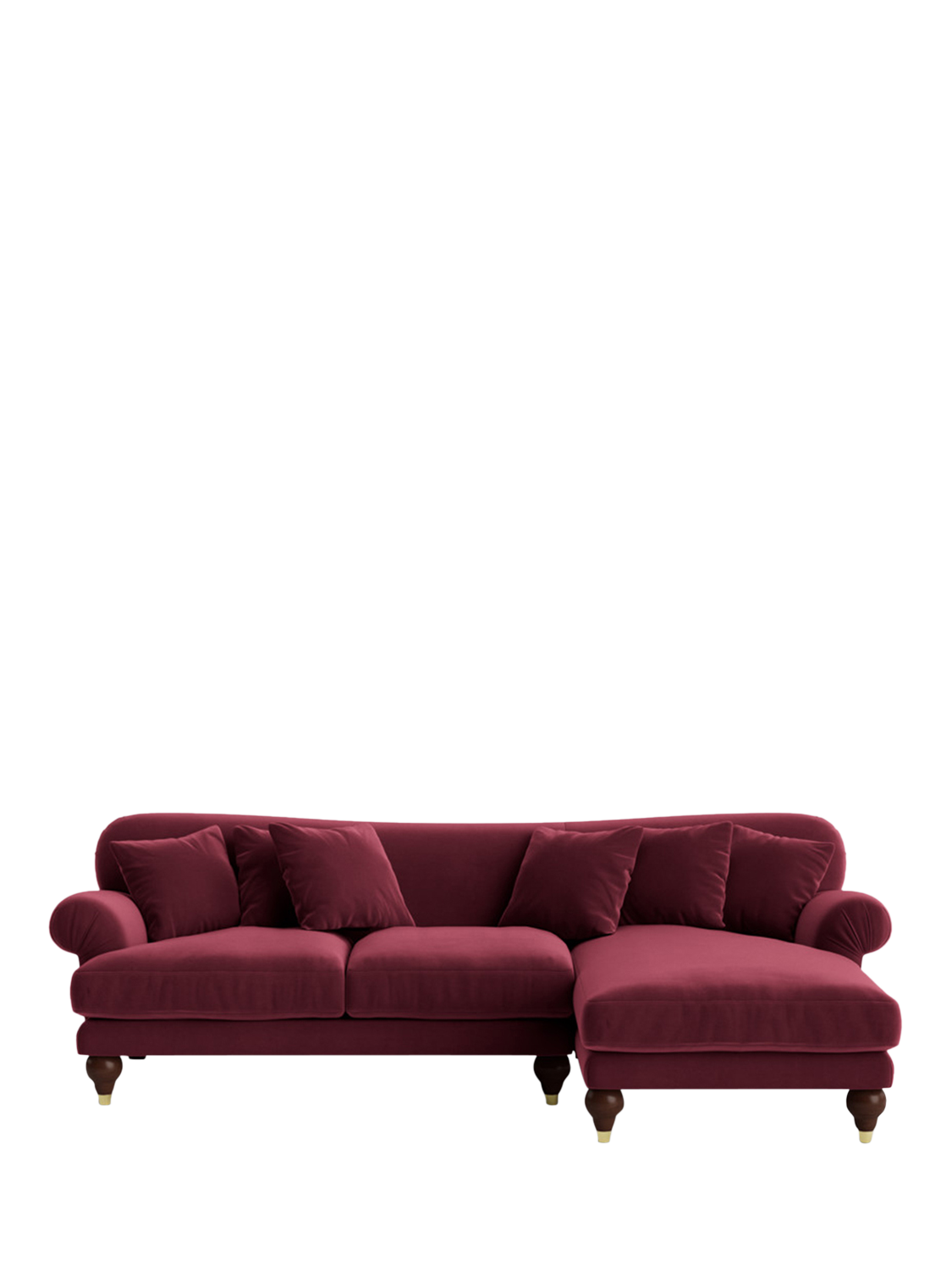 Willows Range, Swoon Willows Grand 4 Seater RHF Corner End Sofa, Easy Velvet Bordeaux