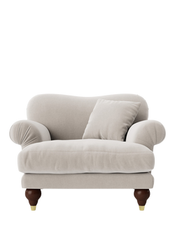 Swoon Willows Armchair, Crushed Velvet Ecru