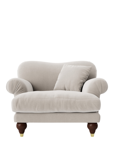 Swoon Willows Armchair, Crushed Velvet Ecru