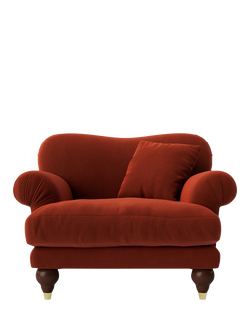 Swoon Willows Armchair, Crushed Velvet Harissa
