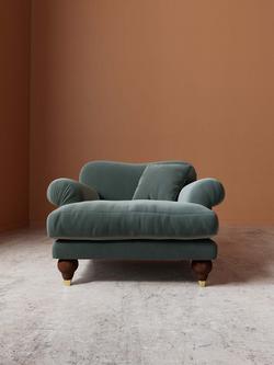 Swoon Willows Armchair - view 2, Crushed Velvet Hydro