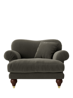 Swoon Willows Armchair, Crushed Velvet Spruce