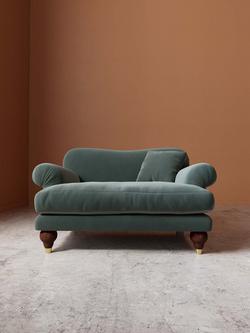 Swoon Willows Loveseat - view 2, Crushed Velvet Hydro