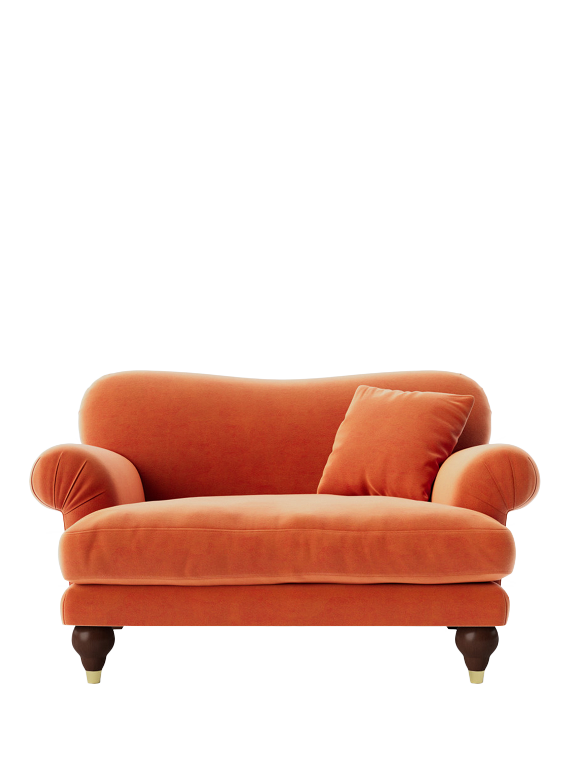 Willows Range, Swoon Willows Loveseat, Easy Velvet Burnt Orange