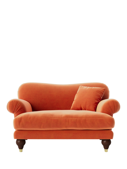 Swoon Willows Loveseat, Easy Velvet Burnt Orange