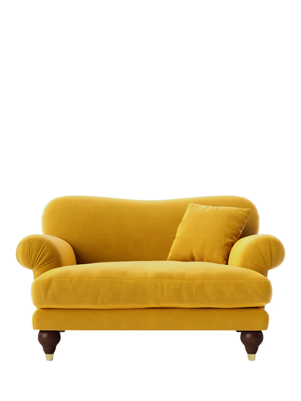 Swoon Willows Loveseat, Easy Velvet Tumeric