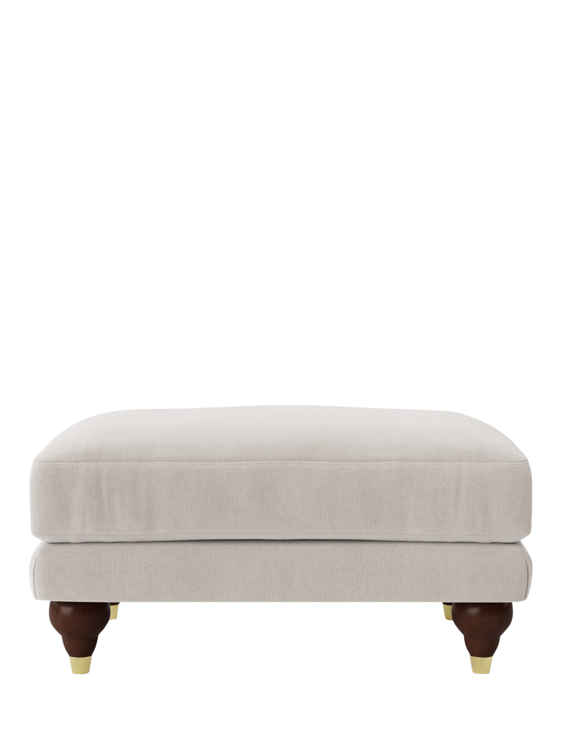 Willows Range, Swoon Willows Ottoman, Crushed Velvet Ecru