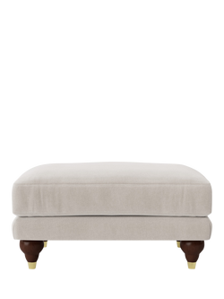 Swoon Willows Ottoman, Crushed Velvet Ecru