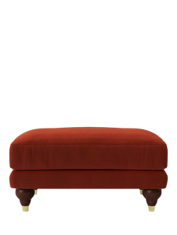 Swoon Willows Ottoman, Crushed Velvet Harissa