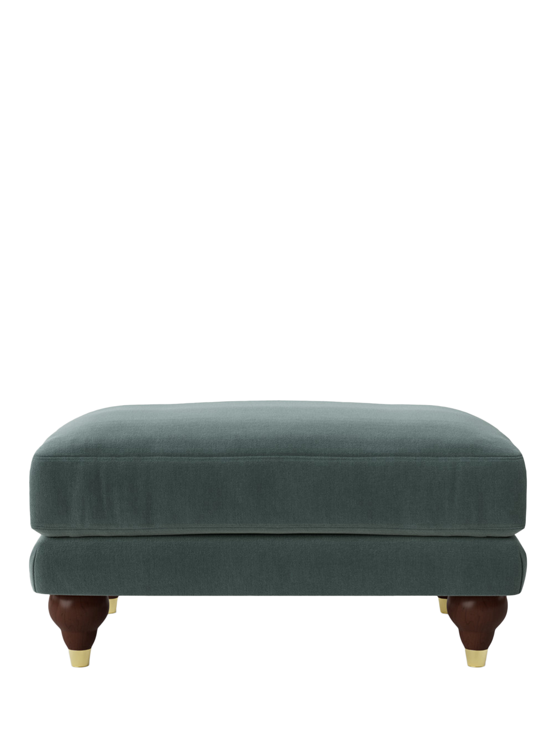 Willows Range, Swoon Willows Ottoman, Crushed Velvet Hydro