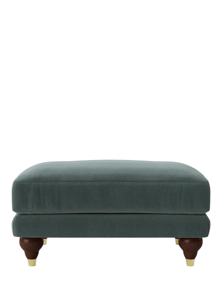 Swoon Willows Ottoman, Crushed Velvet Hydro