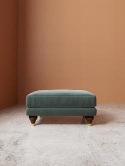 Swoon Willows Ottoman - view 2, Crushed Velvet Hydro