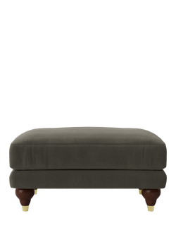 Swoon Willows Ottoman, Crushed Velvet Spruce