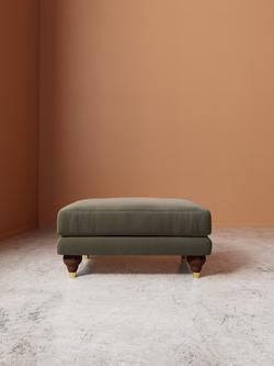 Swoon Willows Ottoman - view 2, Crushed Velvet Spruce