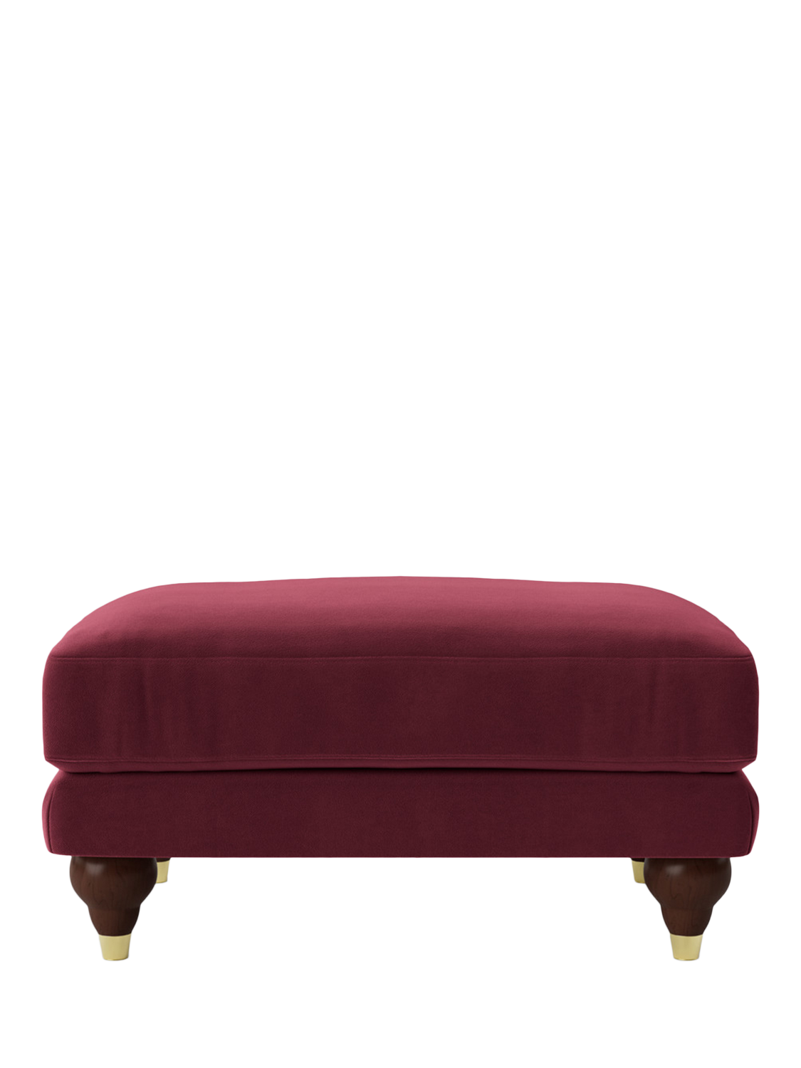 Willows Range, Swoon Willows Ottoman, Easy Velvet Bordeaux