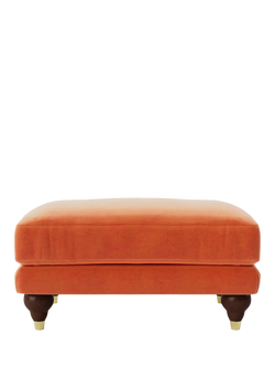 Swoon Willows Ottoman, Easy Velvet Burnt Orange