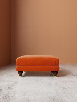 Swoon Willows Ottoman - view 2, Easy Velvet Burnt Orange
