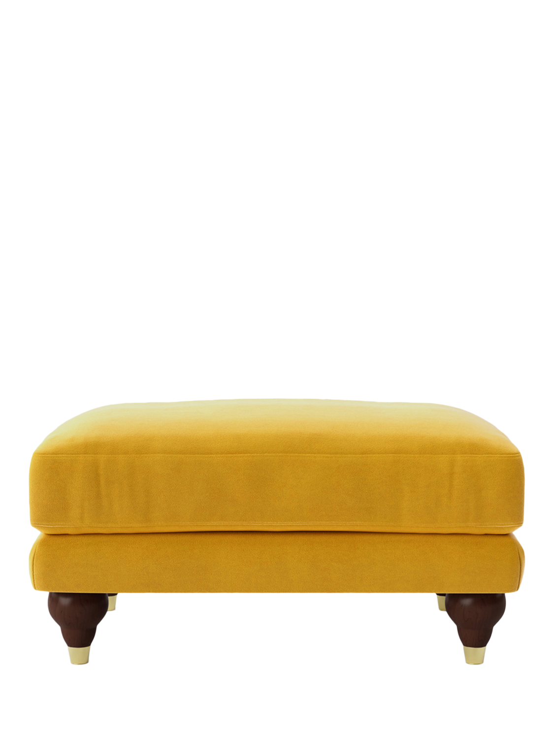 Willows Range, Swoon Willows Ottoman, Easy Velvet Tumeric