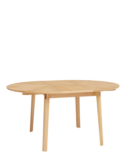 John Lewis OUTLET Notch Round 4-6 Seater Extending Dining Table, Oak, Natural