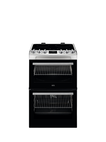 AEG OUTLET CCX1530ACM Freestanding Ceramic Hob Electric Cooker, Like New, Stainless Steel, Stainless Steel