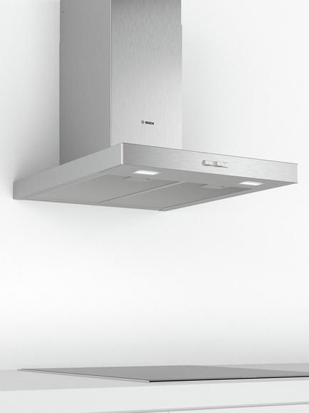 Bosch OUTLET Series 2 DWB64BC50B 60cm Box Chimney Cooker Hood, Like New, Silver, Silver