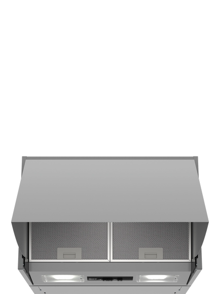 Neff OUTLET N30 D64MAC1X0B 60cm Integrated Cooker Hood, Like New, Silver, Silver