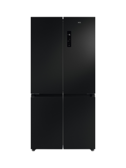 AEG OM7MR601DB Freestanding 60/40 Fridge Freezer, Black, Black