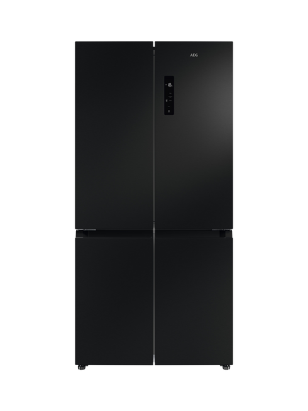 AEG OM7MR601DB Freestanding 60/40 Fridge Freezer, Black, Black