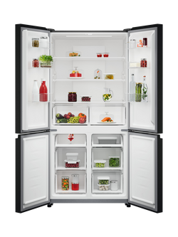 AEG OM7MR601DB Freestanding 60/40 Fridge Freezer, Black - view 2, Black