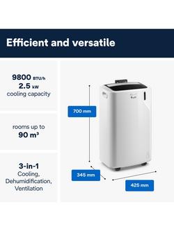 De'Longhi Pinguino EM90 Air Conditioner, White - view 2, White