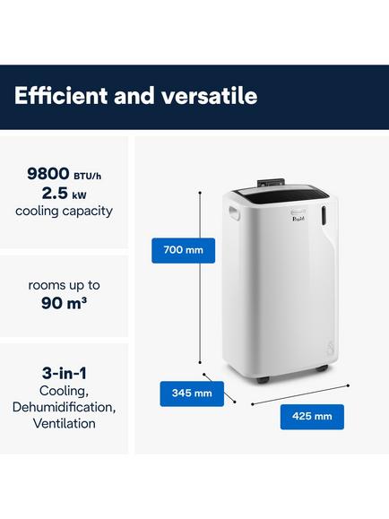 De'Longhi Pinguino EM90 Air Conditioner, White - view 2, White