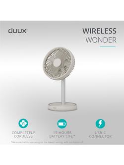 Duux Rize Cordless Fan, Stone - view 2, Stone