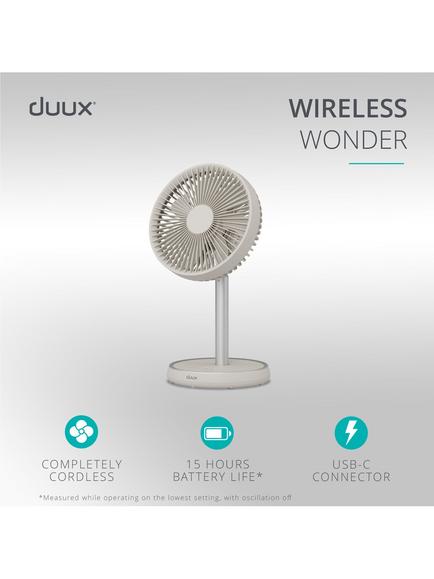 Duux Rize Cordless Fan, Stone - view 2, Stone
