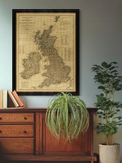 Brookpace Lascelles Complete Map of the British Isles, 1788 Framed Print, 111 x 86cm - view 2, Multi Multi