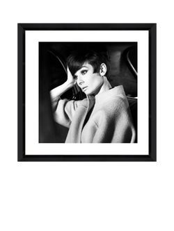 Brookpace Lascelles 'Audrey Hepburn Pose' Framed Photographic Print, 46 x 46cm, Black/White, Multi Multi