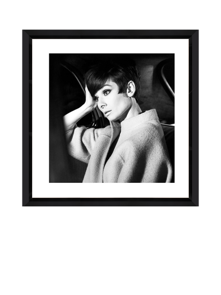 Brookpace Lascelles 'Audrey Hepburn Pose' Framed Photographic Print, 46 x 46cm, Black/White, Multi Multi