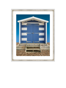Brookpace Lascelles 'Beach Hut' Framed Print, 66 x 56cm, Blue, Multi Multi