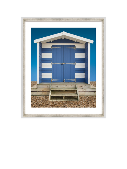 Brookpace Lascelles 'Beach Hut' Framed Print, 66 x 56cm, Blue, Multi Multi
