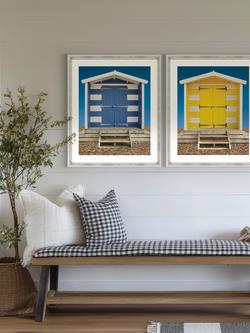 Brookpace Lascelles 'Beach Hut' Framed Print, 66 x 56cm, Blue - view 2, Multi Multi