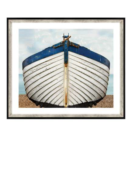 Brookpace Lascelles 'Fishing Boat' Framed Print, 76 x 66cm, White, Multi Multi