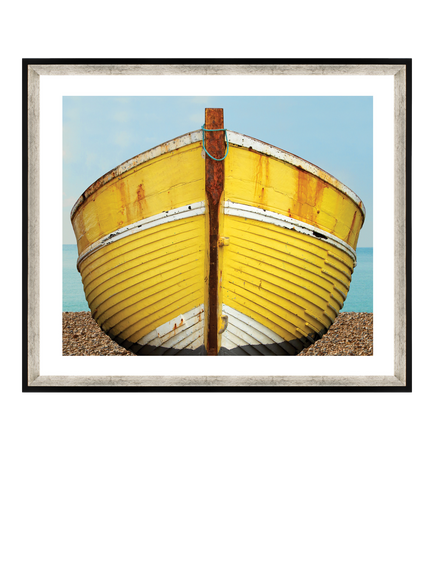 Brookpace Lascelles 'Fishing Boat' Framed Print, 76 x 66cm, Yellow, Multi Multi