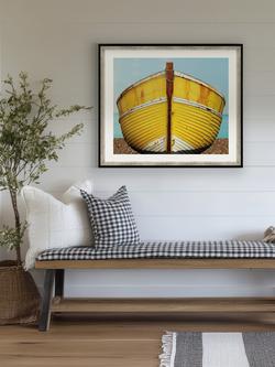 Brookpace Lascelles 'Fishing Boat' Framed Print, 76 x 66cm, Yellow - view 2, Multi Multi
