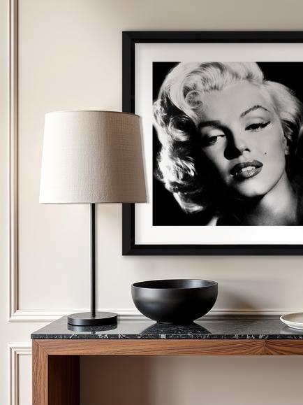 Brookpace Lascelles 'Marilyn Monroe Glamour' Framed Photographic Print, 46 x 46cm, Black/White - view 2, Multi Multi