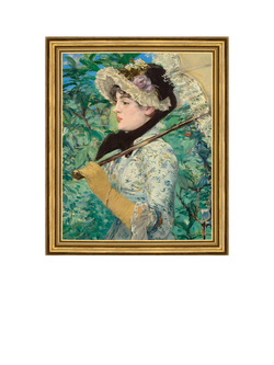 Brookpace Lascelles Édouard Manet 'Jeanne (Spring)' Framed Canvas Print, 34 x 29cm, Green/Multi, Multi Multi
