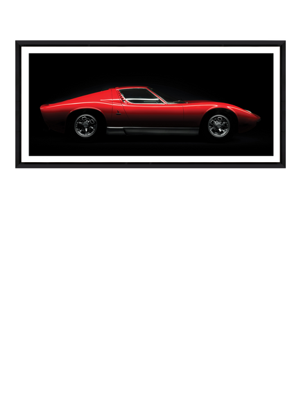Brookpace Lascelles Lamborghini Miura Bertone Framed Photographic Print, 51 x 101.5cm, Red/Black, Multi Multi