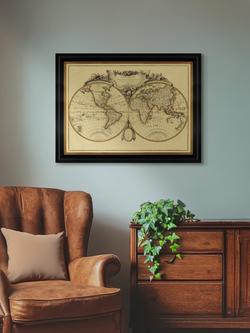Brookpace Lascelles 'Mappemonde , 1782' Map Framed Print, 60 x 80cm - view 2, Multi Multi